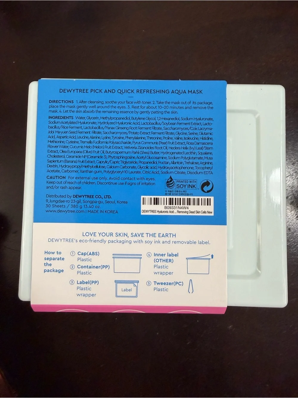 Dewytree Pick & Quick Makeup Perfecting 30 Sheet Masks Korean Skincare